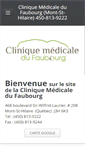 Mobile Screenshot of cliniquedufaubourg.com